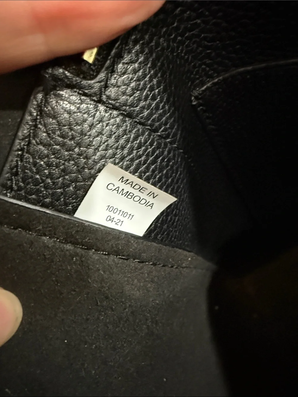 Tory Burch Carson Black Pebbled Leather Tote Bag